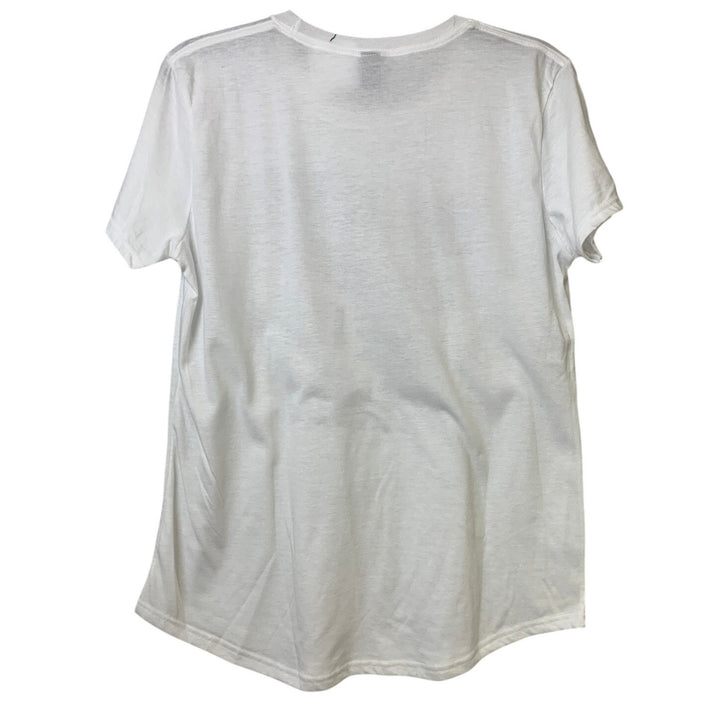 New Hand Printed Womens Large Live In The Moment Before It&