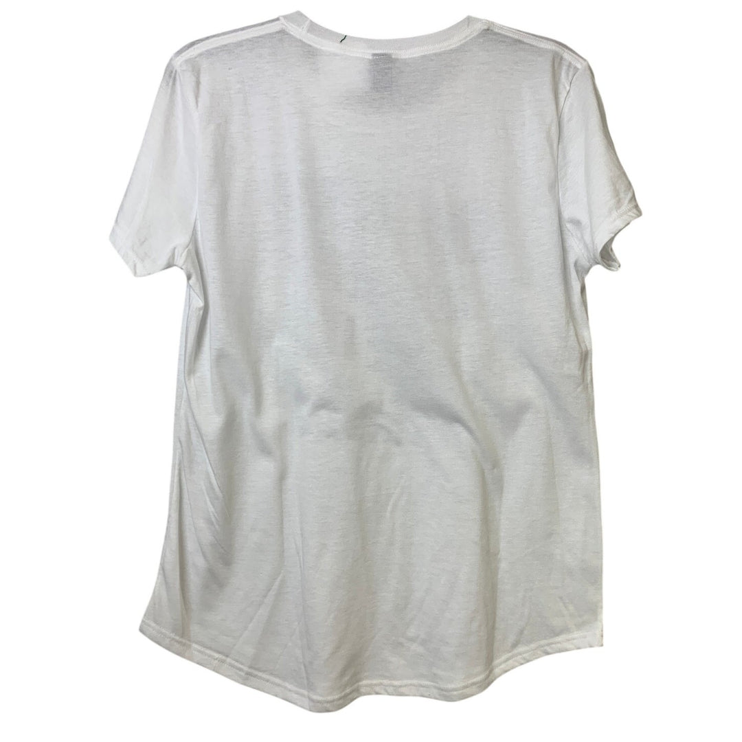 New Hand Printed Womens Large Live In The Moment Before It&