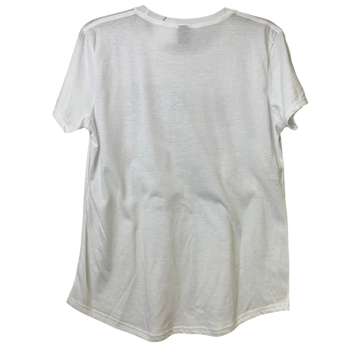 New Hand Printed Womens Large Live In The Moment Before It&