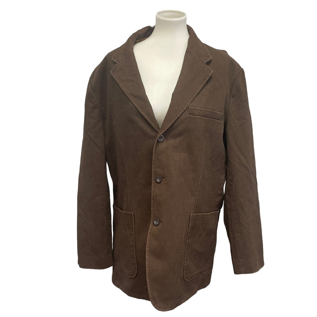 St Johns Bay Mens XL PolyCotton Long Sleeve Button Up Lined Jacket w Pockets