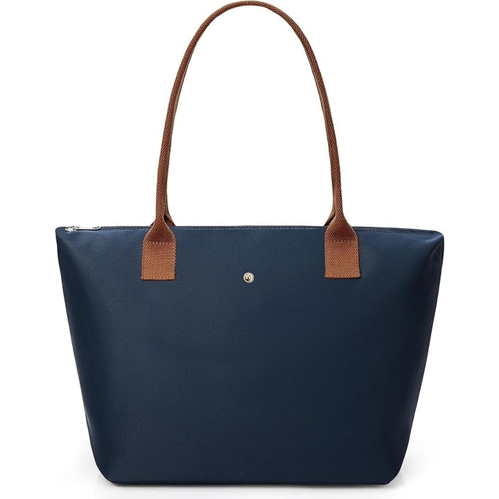 New Kalidi Navy Water Repllant Canvas Nylon Top-Handle Purse Tote Bag Handbag