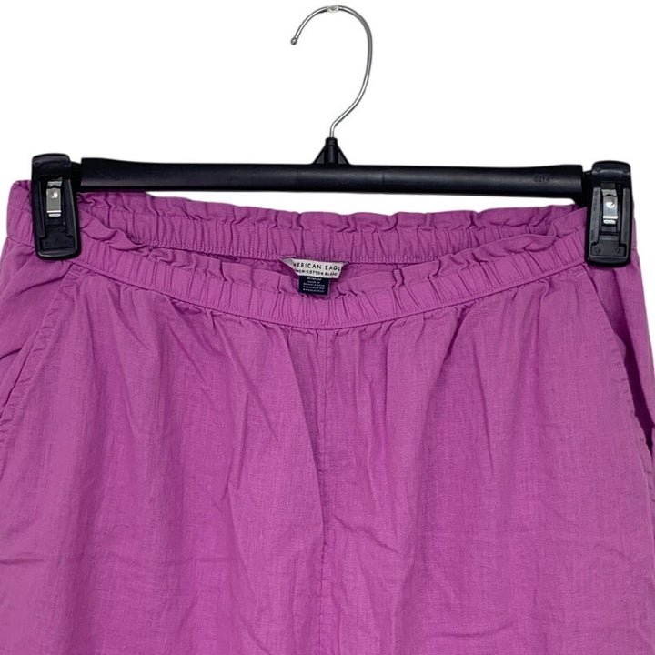 New American Eagle Womens Medium Linen Blend Elastic Waist Lounge Pants