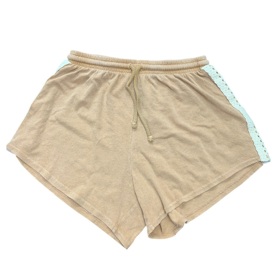 New American Eagle Womens Small Lace Stripe Elastic Waist Drawstring Shorts