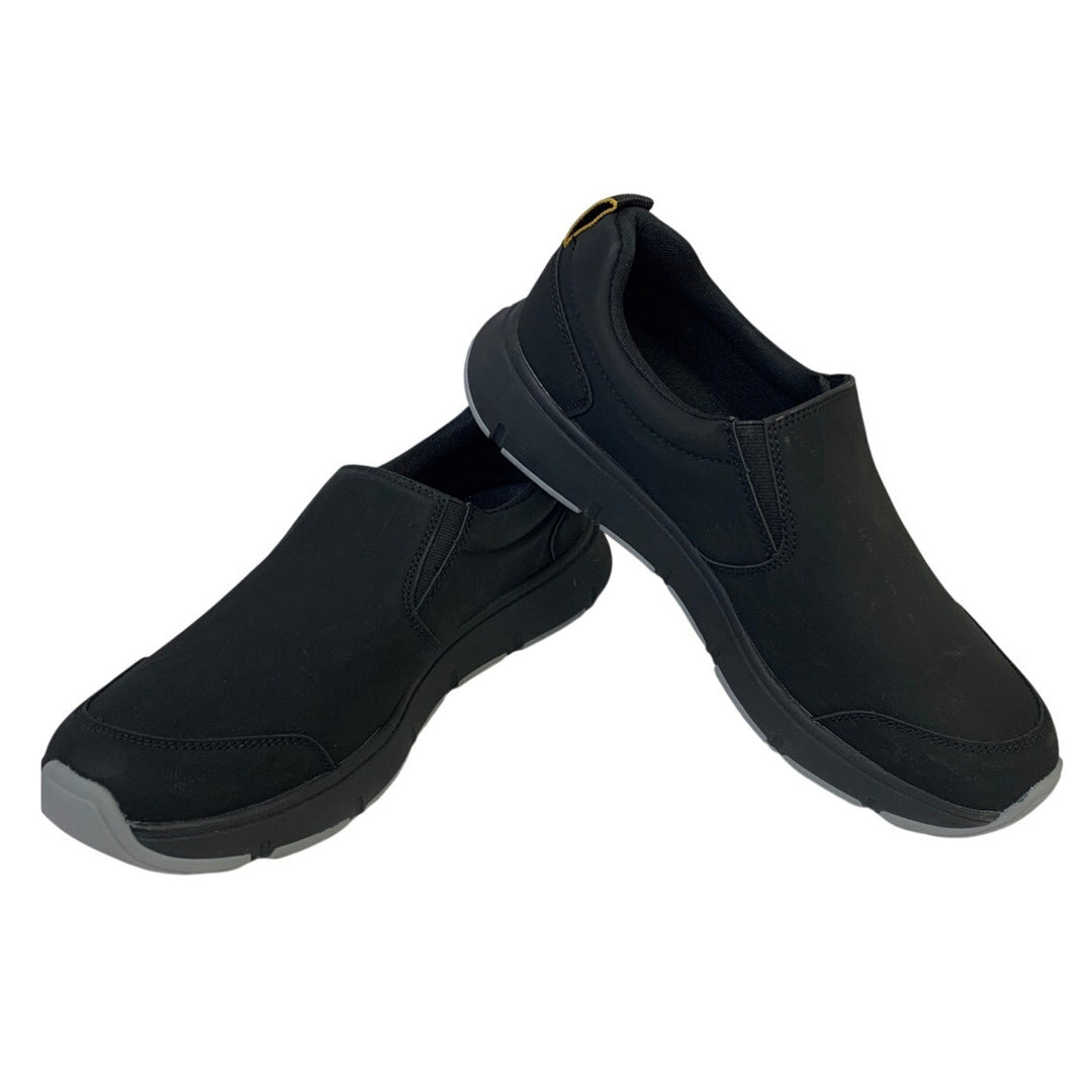Gerry Mens Size 10.5 Black Faux Leather Slide On Moc II Comfort Sneakers Shoes