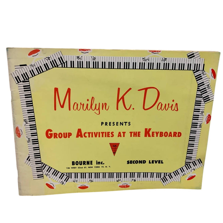 Vintage 1958 Marilyn Davis Group Piano At Keyboard 1st 2nd Levels Paperback Book