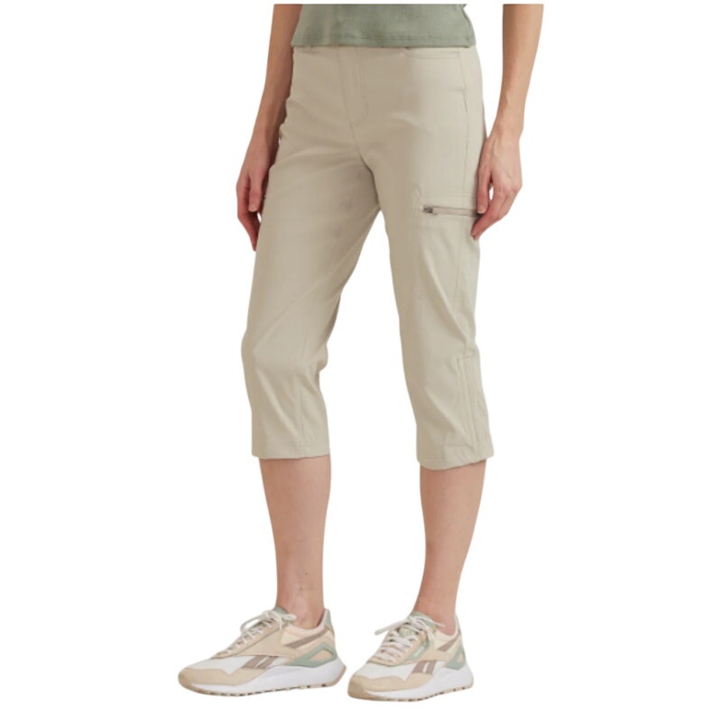 New Eddie Bauer Womens Size 18 Pumice Light Khaki UPF 50+ Guide Capri Pants
