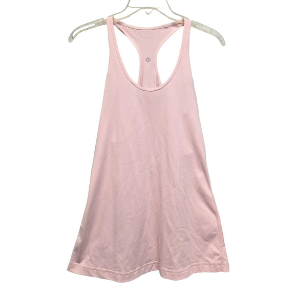Lululemon Womens Small Baby Pink Athletic Stretchy Fitted Racerback Tank Top