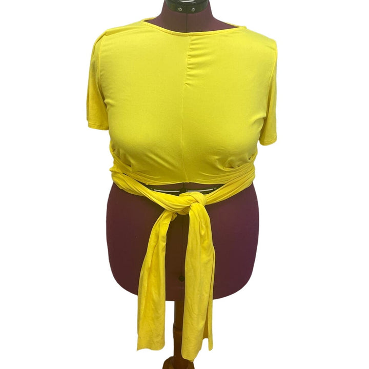 The Curve by Judani Womens Plus Size 3X Two Piece Front Tie Long Skirt Outfit