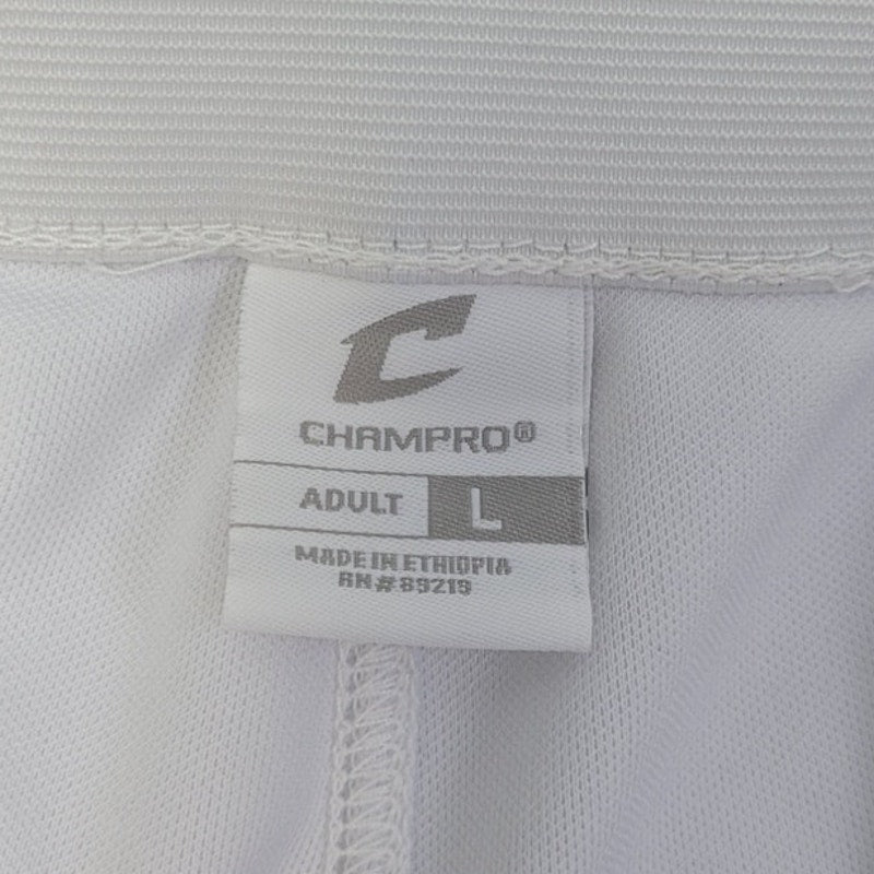 Champro Mens Large 100% Polyester Belted Side Striped Athletic Baseball Pants