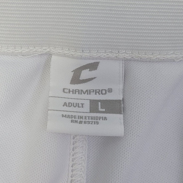 Champro Mens Large 100% Polyester Belted Side Striped Athletic Baseball Pants