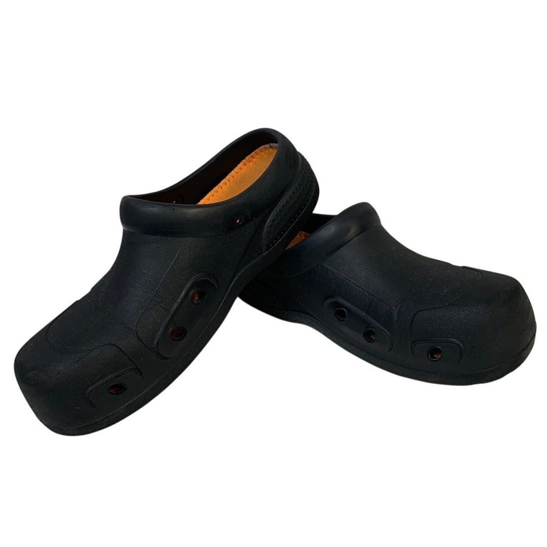 Vangelo Mens Size 10 Black Clog Slip On Closed Round Toe Waterproof Shoes
