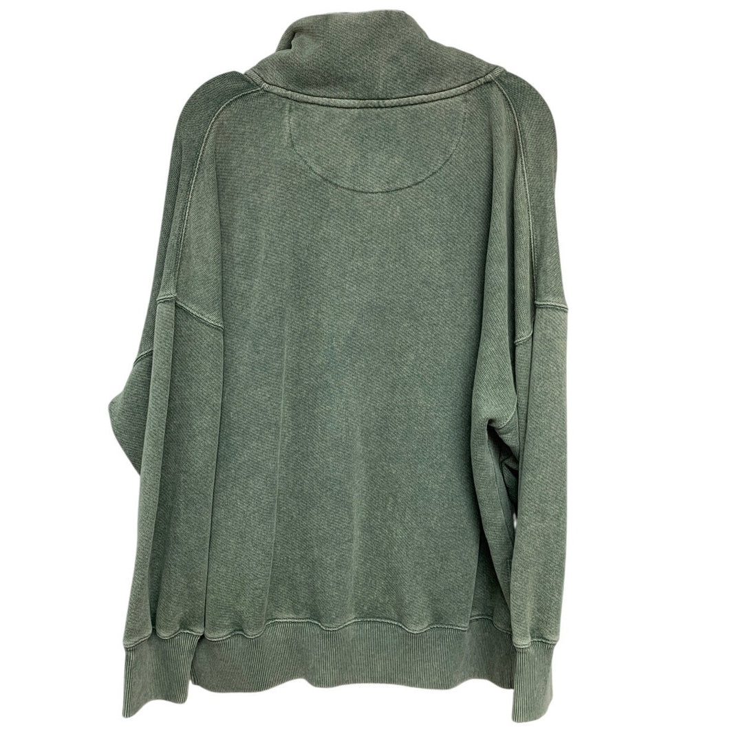 New American Eagle Womens Medium Green Long Sleeve Deep V Neck Sweatshirt