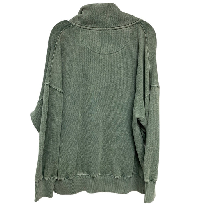 New American Eagle Womens Medium Green Long Sleeve Deep V Neck Sweatshirt