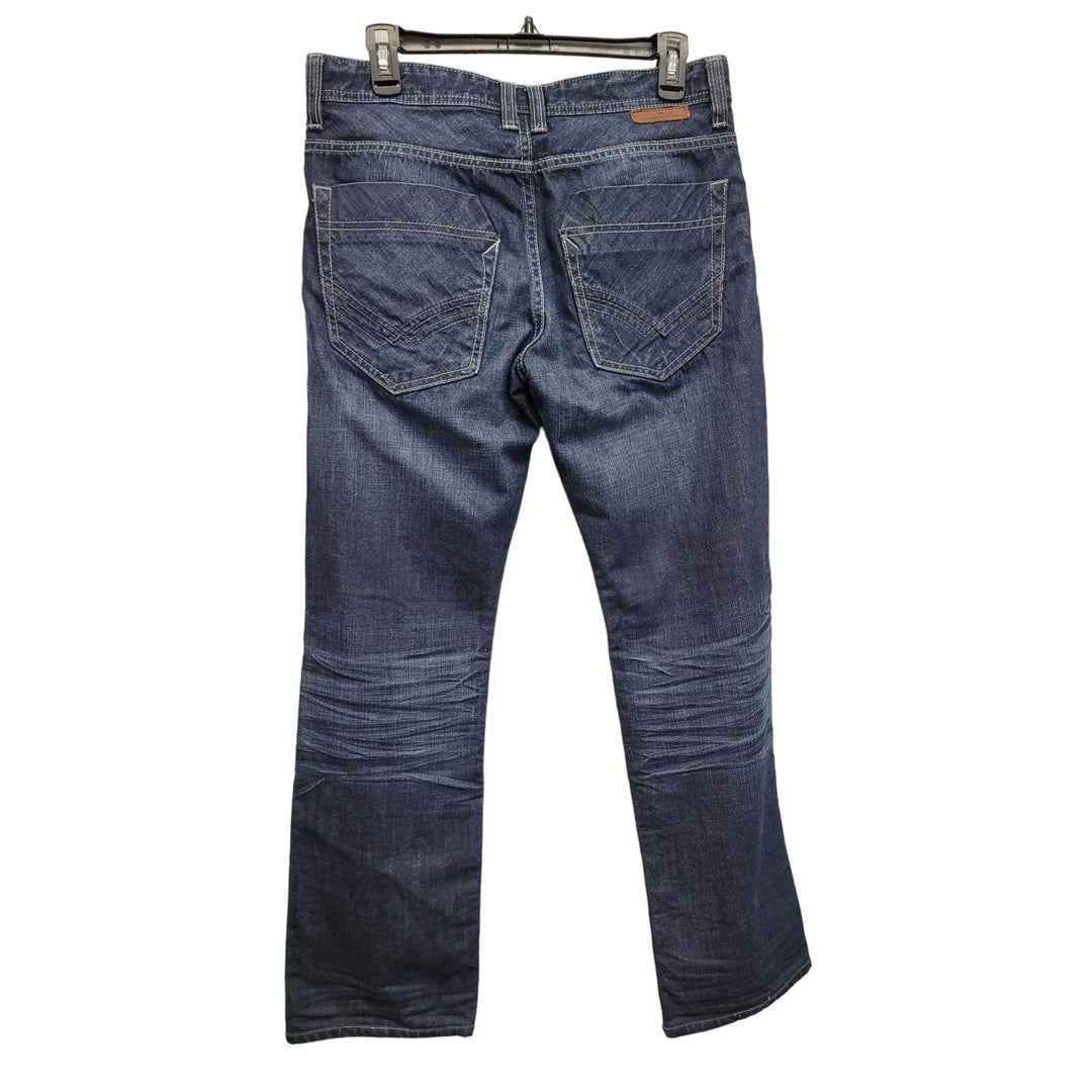 Tom Tailor Mens 31/32 Marvin Straight 100% Cotton Factory Whiskered Denim Jeans