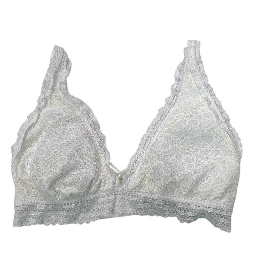 New Aerie Winga Small White Show Off Beachside Lace Padded Triangle 3-Hook Bra