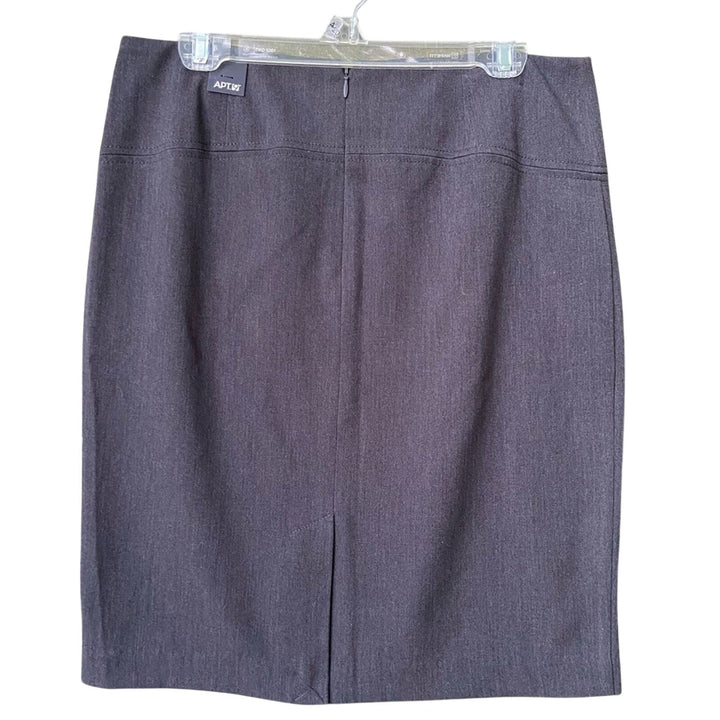 NWT New Apt. 9 Womens Size 10 Gray Fully Lined Career Pieced Yoke Pencil Skirt