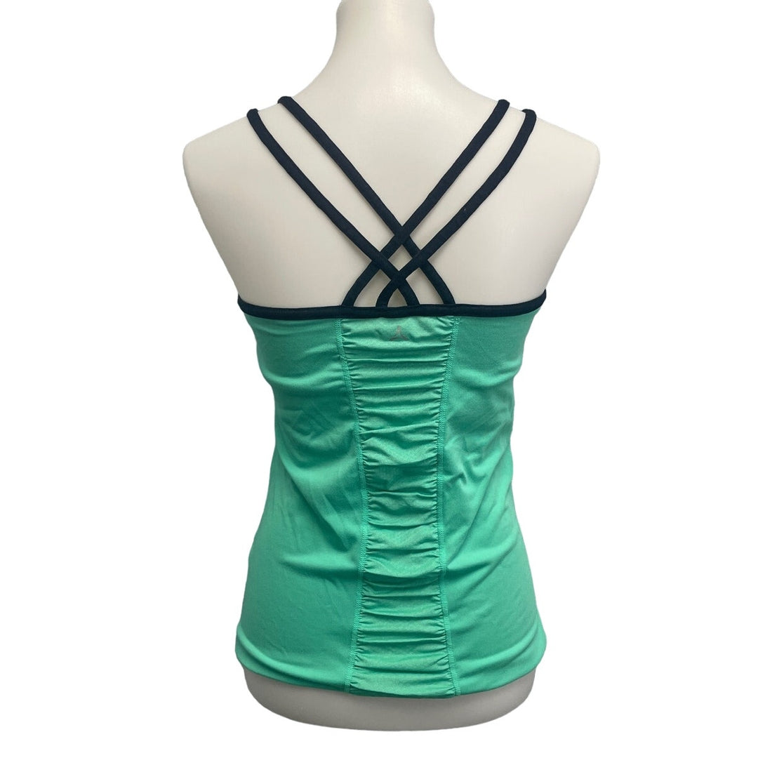 Aspire Womens Medium Athletic Shelf Bra Lined Criss Cross Back Tank Top