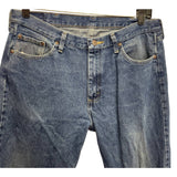 Wrangler Mens 36 X 32 100% Cotton Relaxed Fit Med Wash Denim Blue Jeans