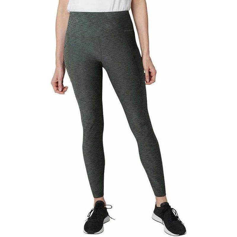New Eddie Bauer Womens Gray Heathered Trail Activewear Athletic Tight Leggings