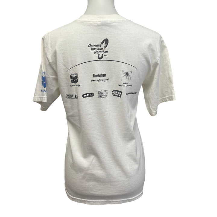 2007 Anvil Mens Small Chevron Houston Marathon Short Sleeve Crew Neck Tee Shirt