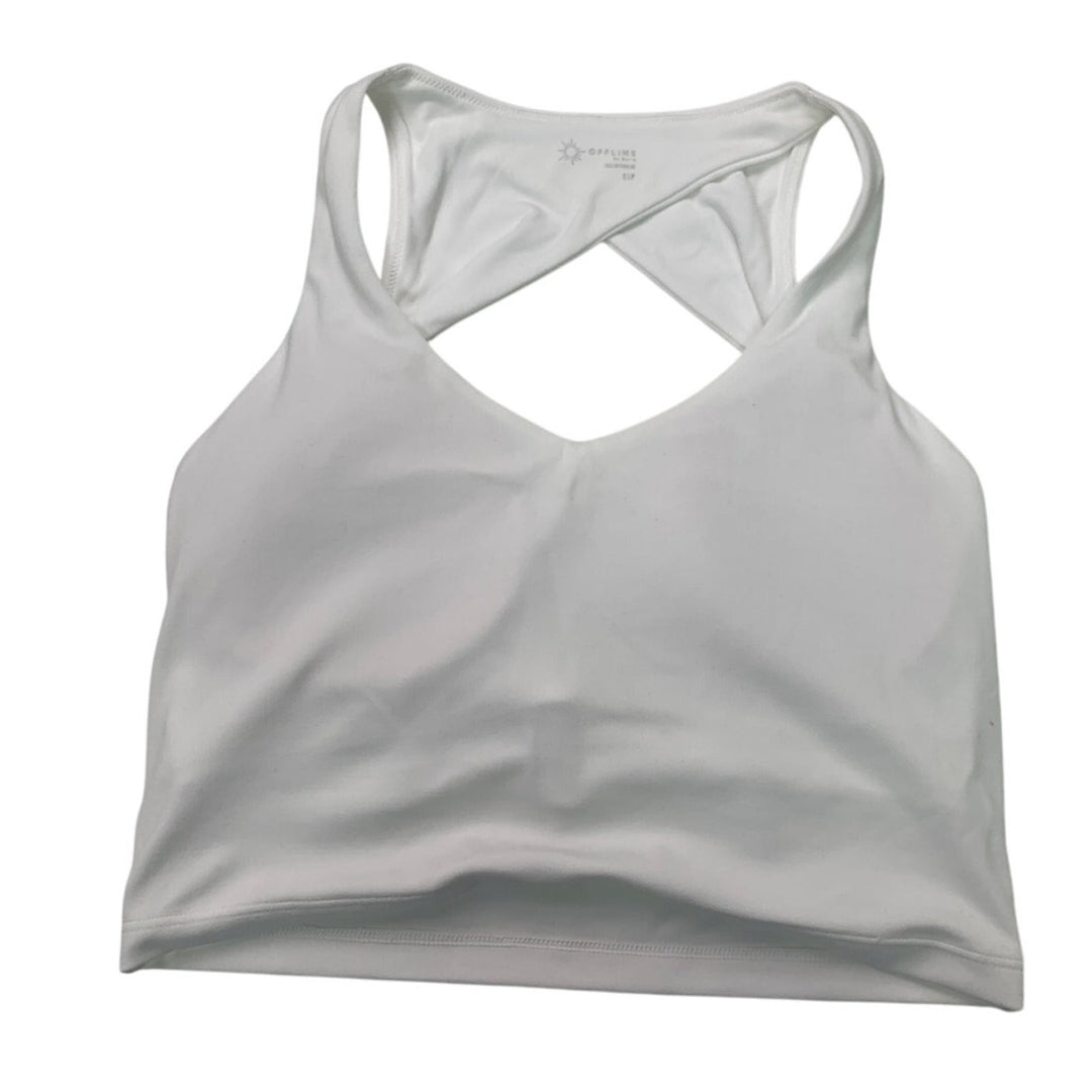 New Offline By Aerie Womens XXL White Padded Back Cut Out Athletic Sports Bra