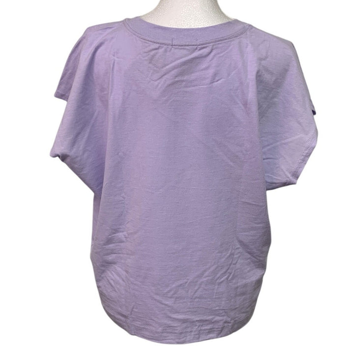 New Handprinted Womens XL Lilac Purple 100% Cotton Rainbow Equality Muscle Tee