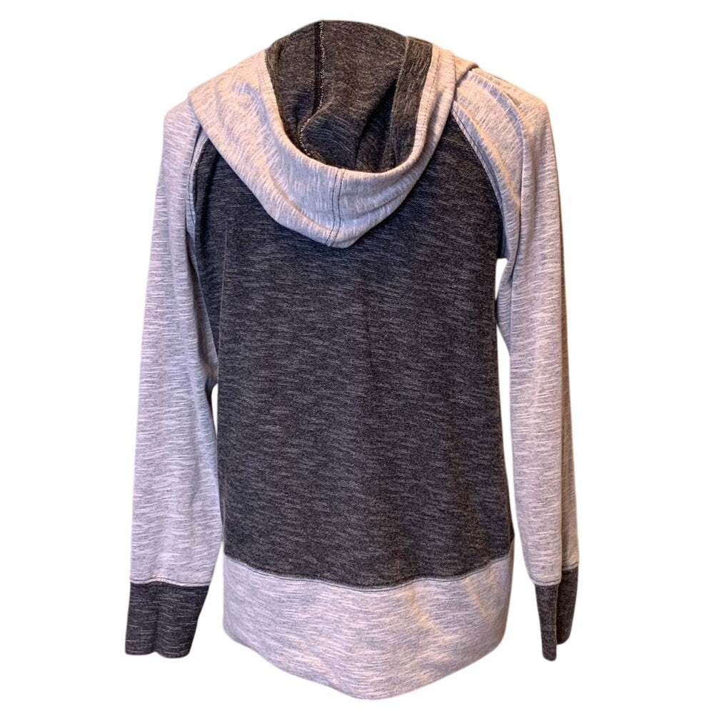 Hand Printed Upcycled Womens Small Saving the Planet Superpower Hoodie