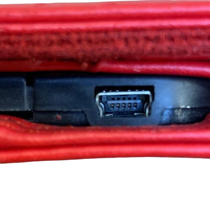 Red Brookstone 7" by 9.5" Tablet Case w Stand Keyboard Closure Flap Faux Leather