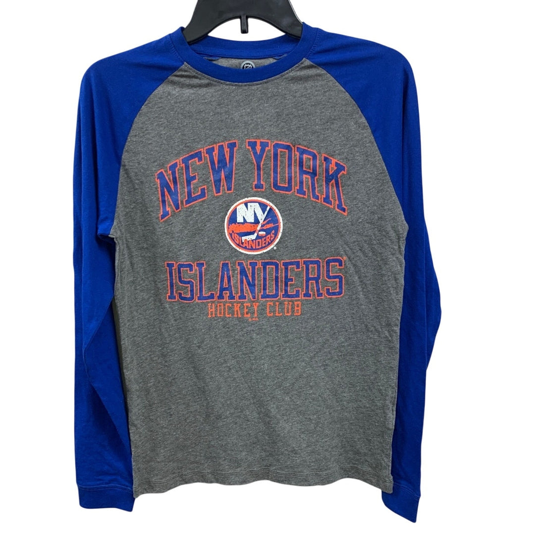 New York Islanders Hockey NHL Mens Small Long Sleeve PolyCotton Tee Shirt