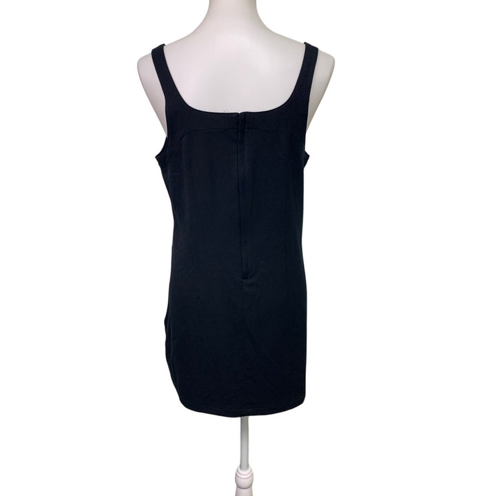 New American Eagle Womens Medium Black Thin Strap Back Zip Dress w Pockets