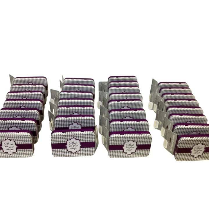 Lot of 30 New Shop Til You Drop Metal Box Gift Card Holder Accordian File Cases