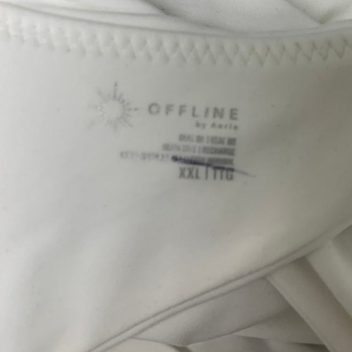 New Offline By Aerie Womens XXL White Padded Back Cut Out Athletic Sports Bra
