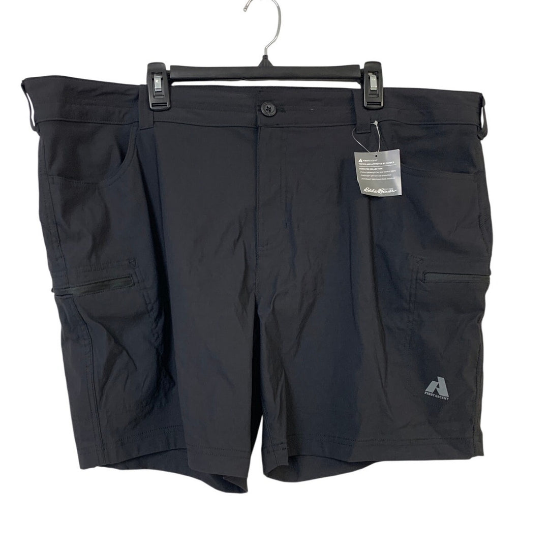 New Eddie Bauer Womens Black Mid Rise UPF 50+ Flexion StormRepel Guide Shorts