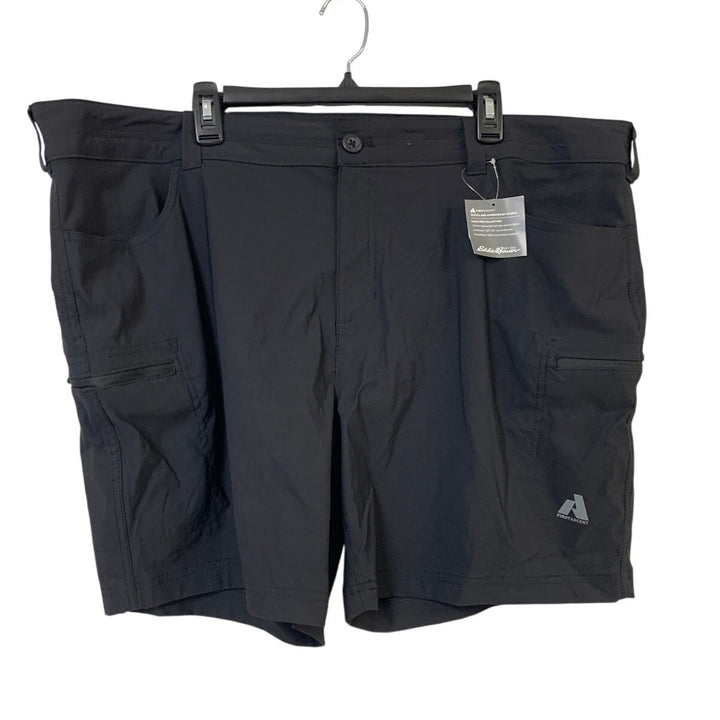 New Eddie Bauer Womens Black Mid Rise UPF 50+ Flexion StormRepel Guide Shorts