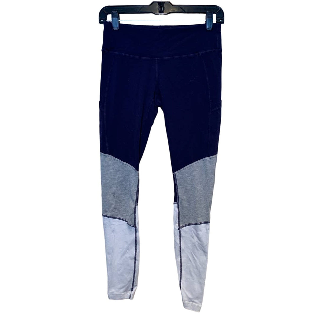 New Balance Womens Small Colorblock Workout Yoga Athletic Stretch Leggings Pants