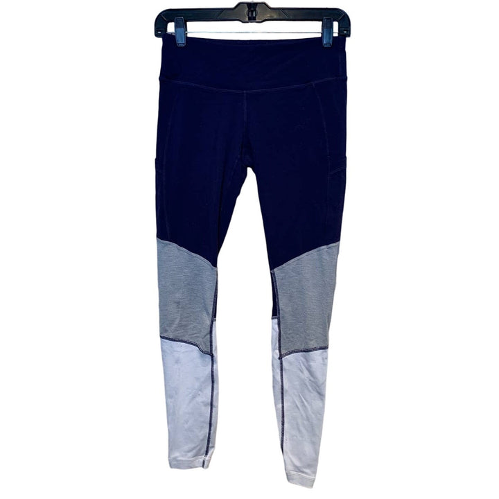 New Balance Womens Small Colorblock Workout Yoga Athletic Stretch Leggings Pants
