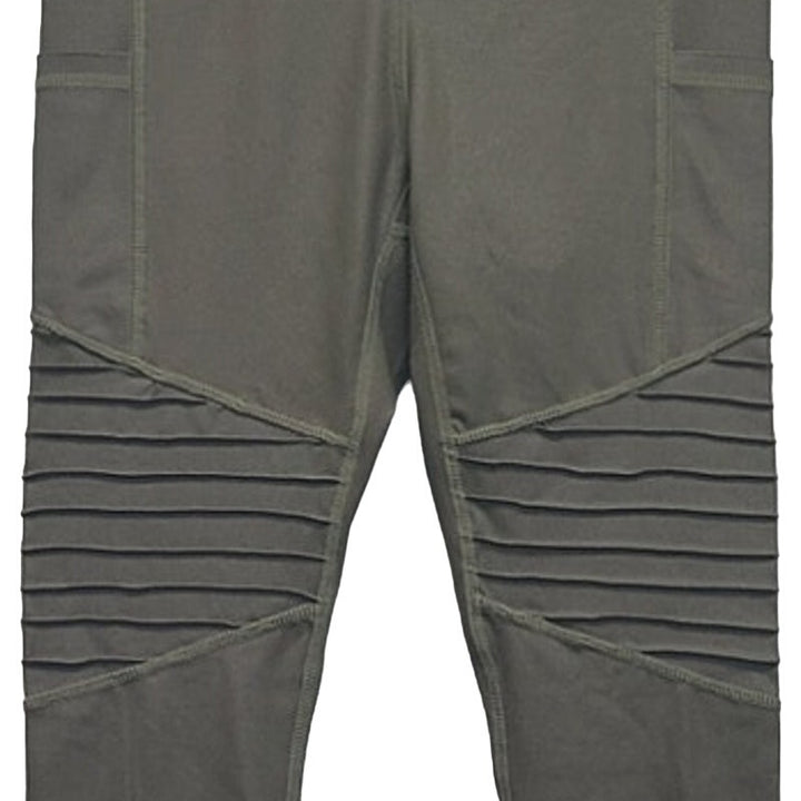 As Revival XS PolySpandex Ribbed Knee Athletic Leggings w Side Pockets