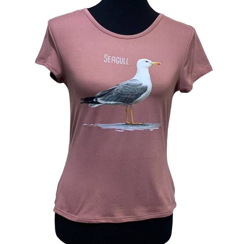 Upcycled Hand Printed Small Summer Seagull Ukraine Flag Slava Ukraini Artist Tee