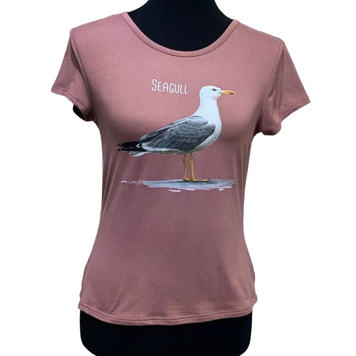 Upcycled Hand Printed Small Summer Seagull Ukraine Flag Slava Ukraini Artist Tee