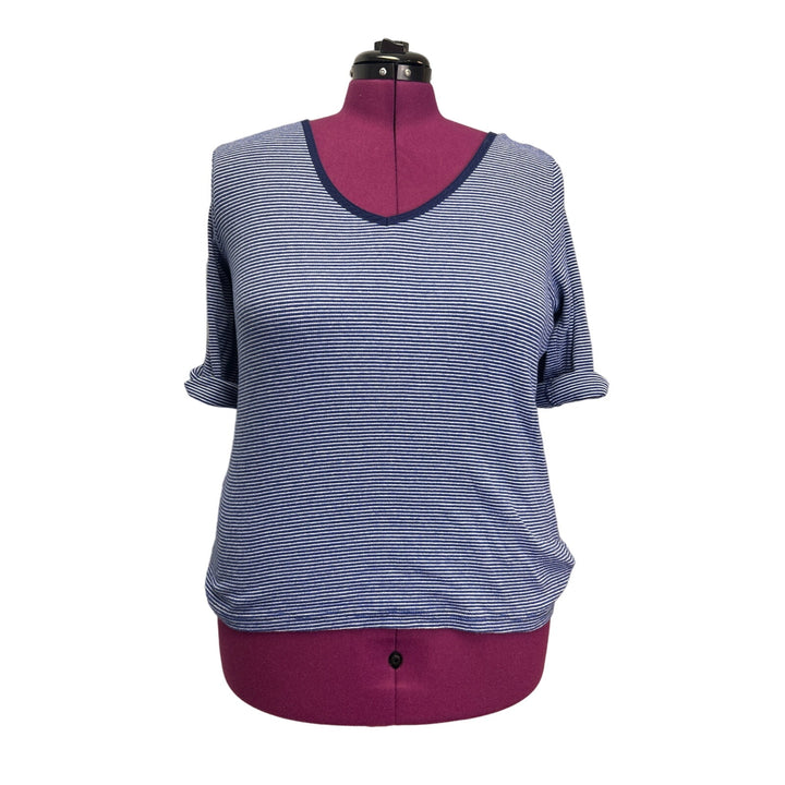 Lot of 2 Faded Glory Womens XL 3/4 and Short Sleeve Tee Shirt Tops