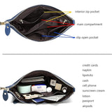 Yaluxe Blue Faux Leather Wristlet Wallet Hand Bag Purse Cell Phone Pocket Clutch