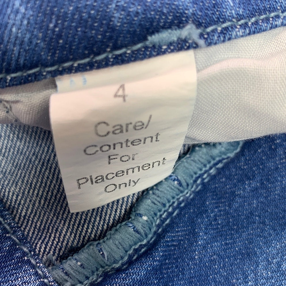 New American Eagle Size 10 Cotton Blend Pleated Front Denim Blue Jean Trousers