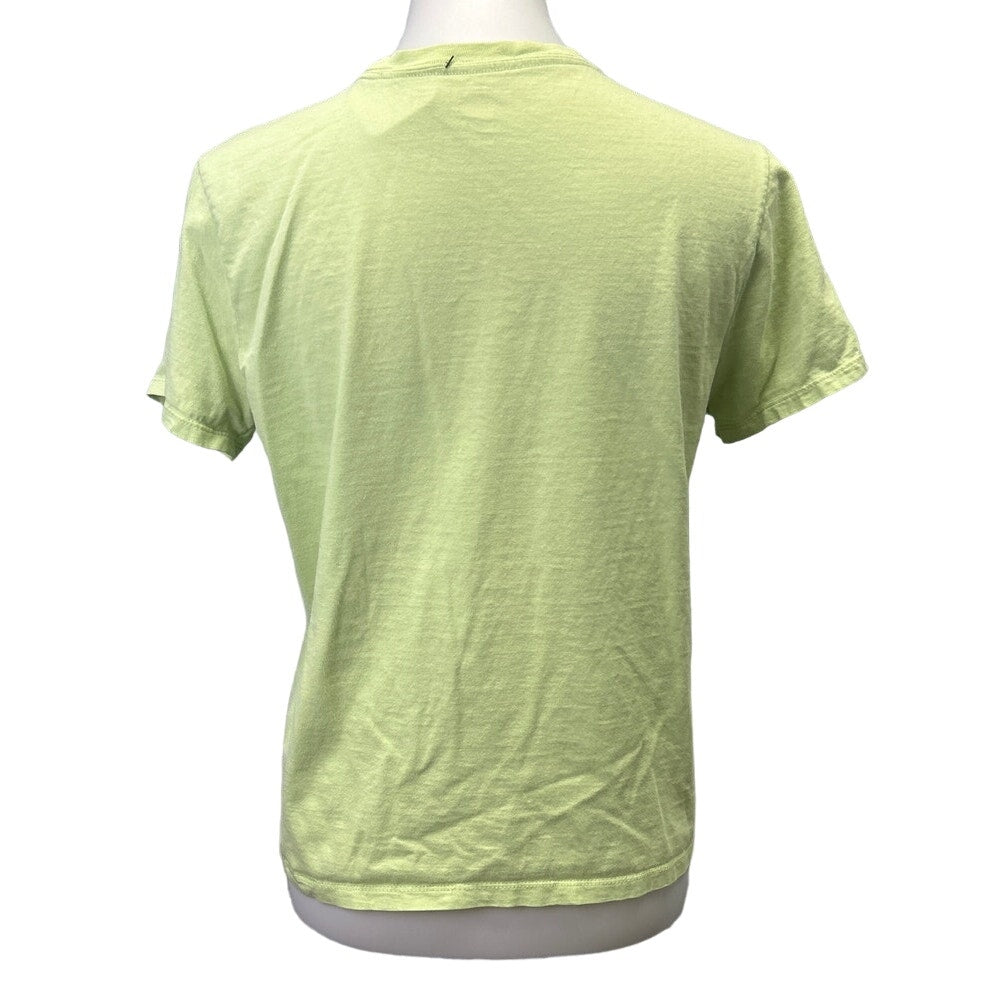 Hand Printed Upcycled Womens Medium Dragonfly 100% Cotton Crew Neck Tee