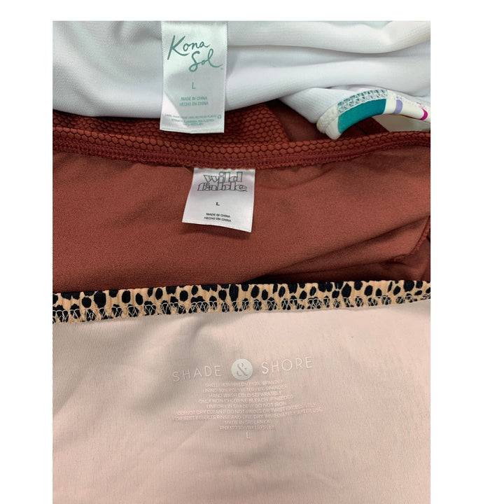 Lot of 3 New Kona Sol Wild Fable Womens Large Swim Bikini Bottoms ONLY