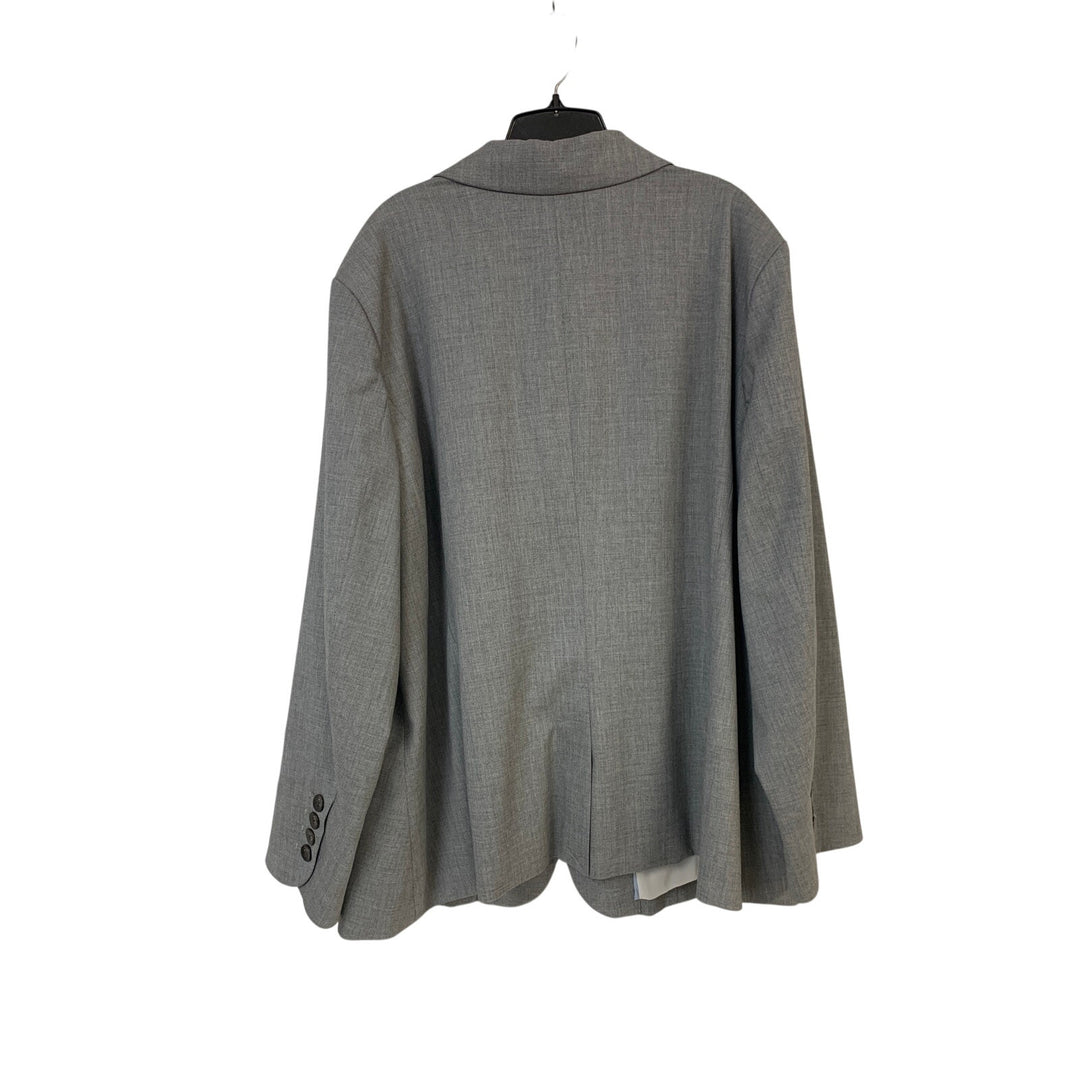 New Eddie Bauer Womens Plus Size 24 Gray Gab Wool 2 Button Long Sleeve Blazer