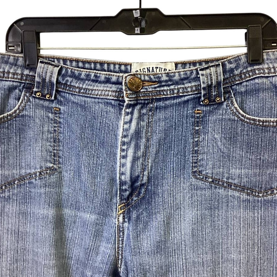 Signature by Levi Strauss Womens Plus Size 16W Stretch Cotton Denim Blue Jeans