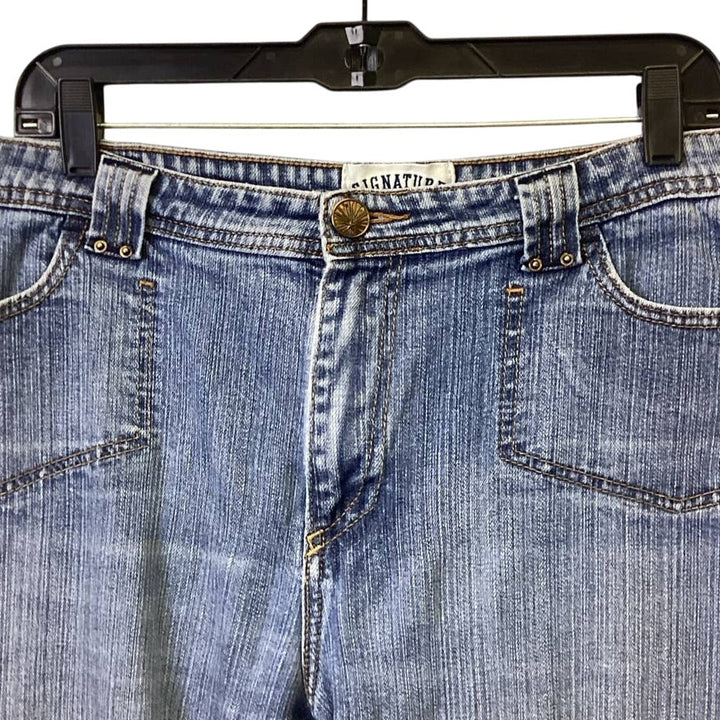 Signature by Levi Strauss Womens Plus Size 16W Stretch Cotton Denim Blue Jeans