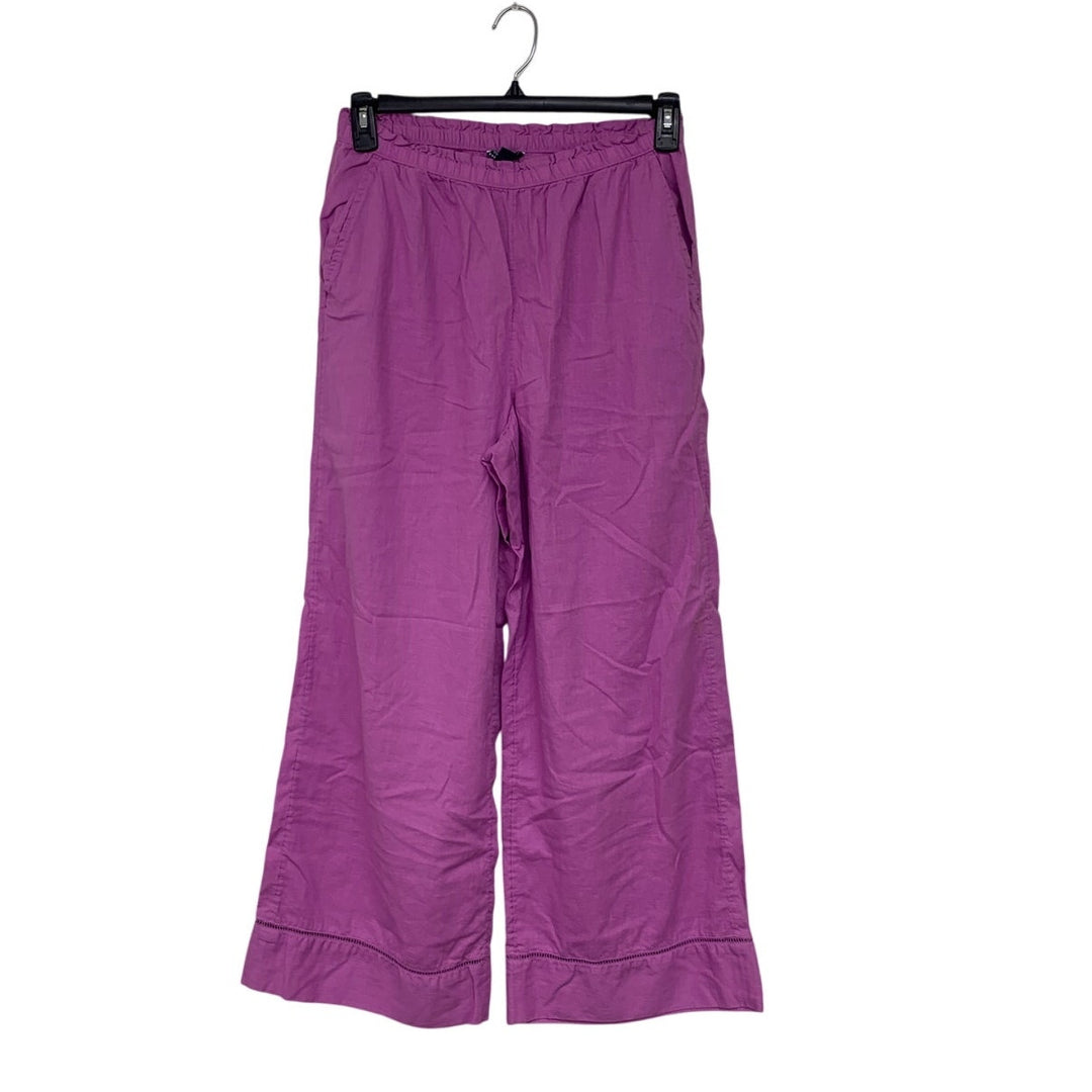 New American Eagle Womens Medium Linen Blend Elastic Waist Lounge Pants