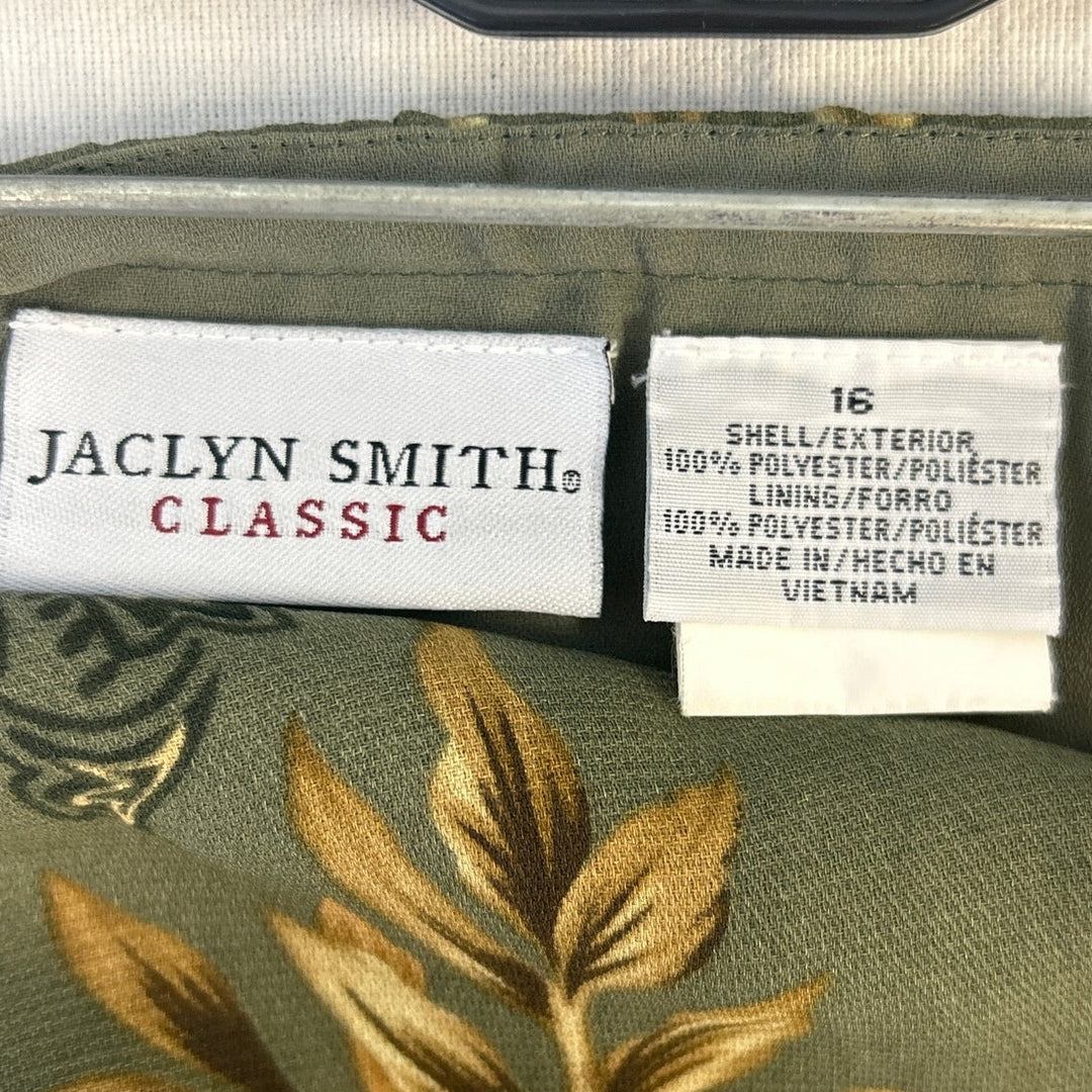 Jaclyn Smith Classic Womens Size 16 Polyester Lined Foral Knee-Length Skirt