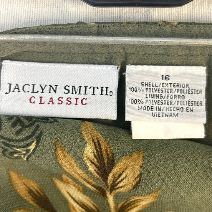 Jaclyn Smith Classic Womens Size 16 Polyester Lined Foral Knee-Length Skirt